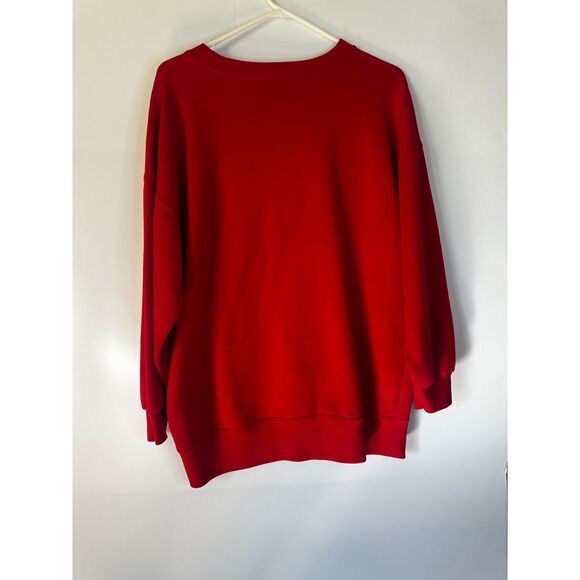 Vintage Limited Jeans USA Flag Sweatshirt Red Crew Neck Women Sz S - Picture 2 of 5